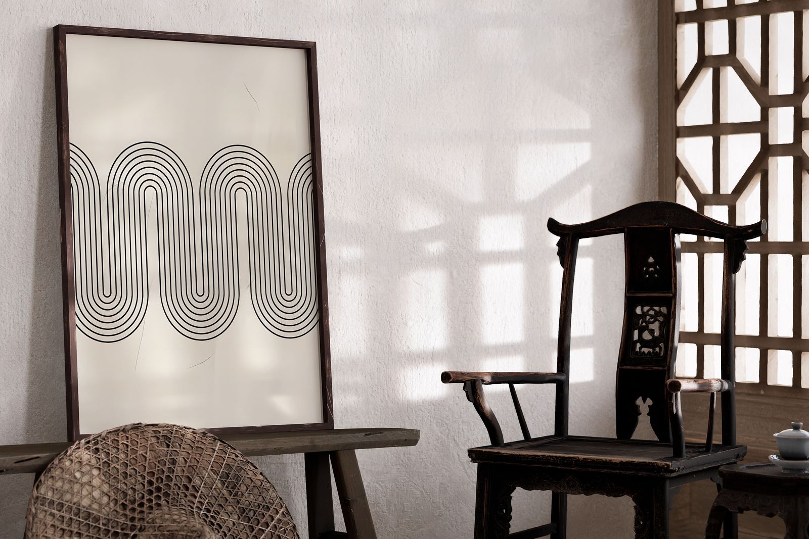 Poster - Geometriskt Minimalistiskt Mönster