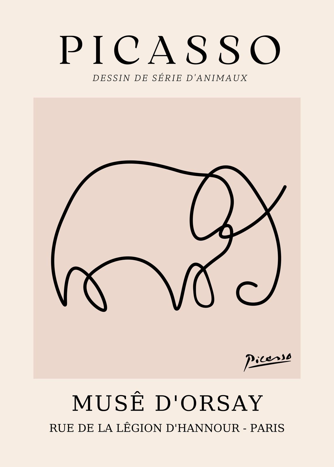 Poster - Picasso Teckning