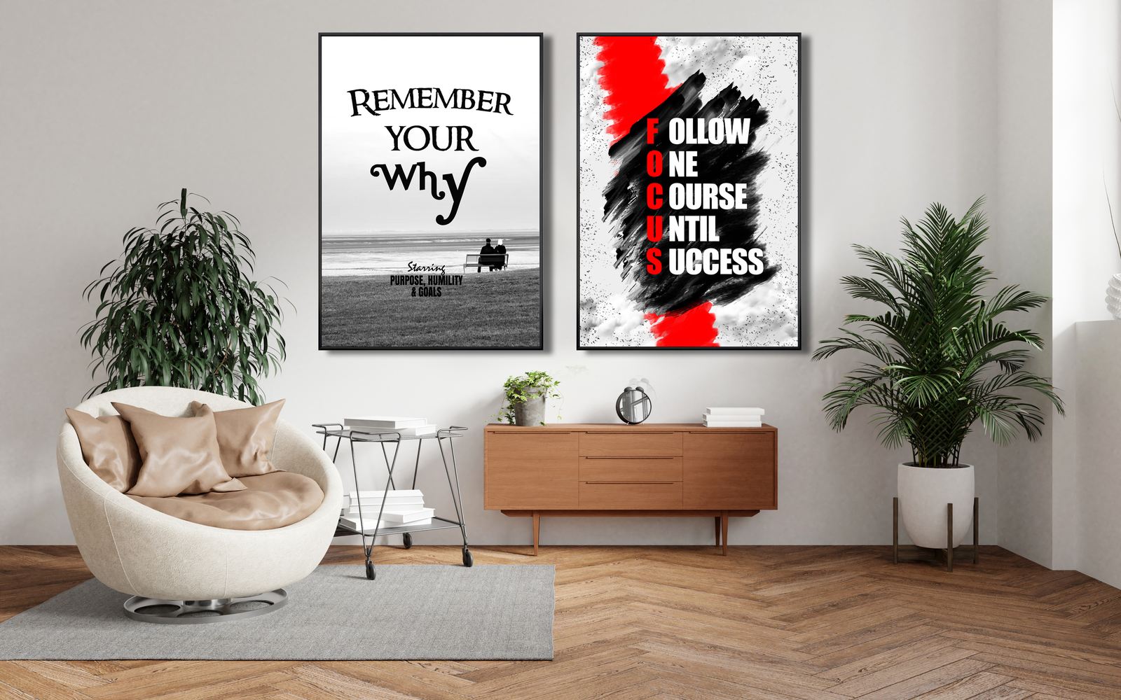 Poster - Inspirerande Citat / Set av 2