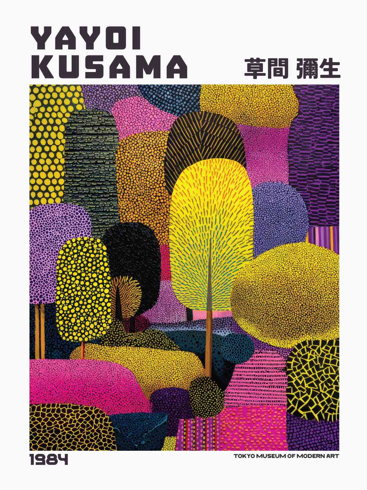 Poster - Yayoi Kusama Abstrakt 1984