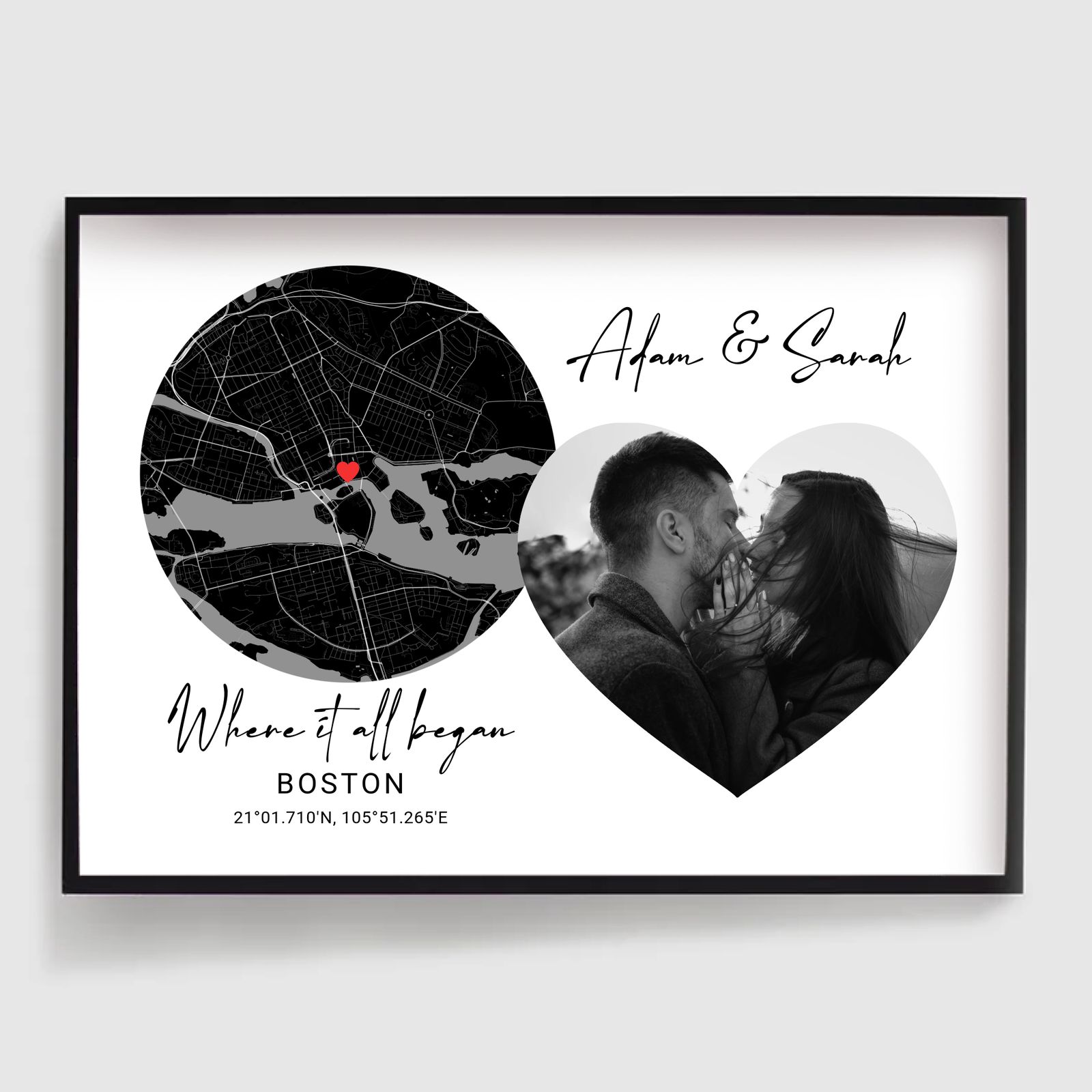 Personlig Poster - Där Vår Kärlek Började