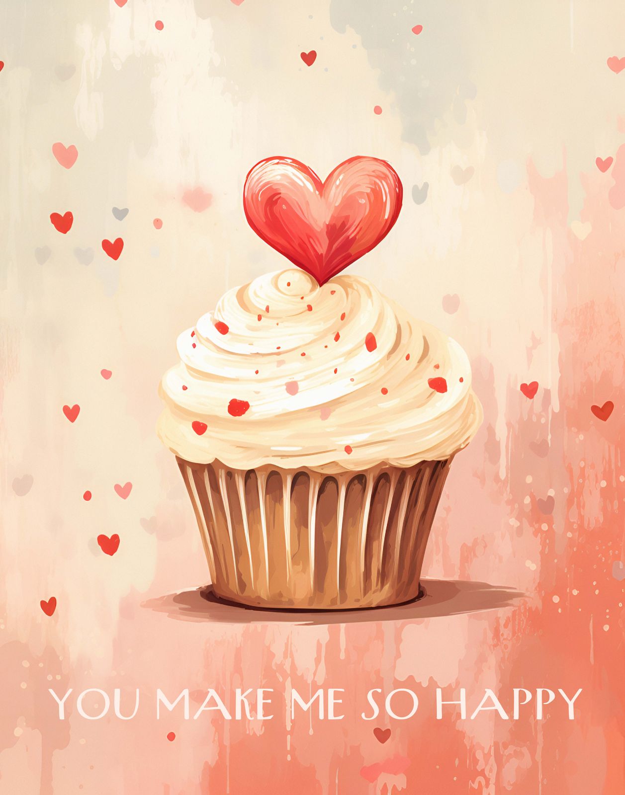 Poster - Hjärtcupcake