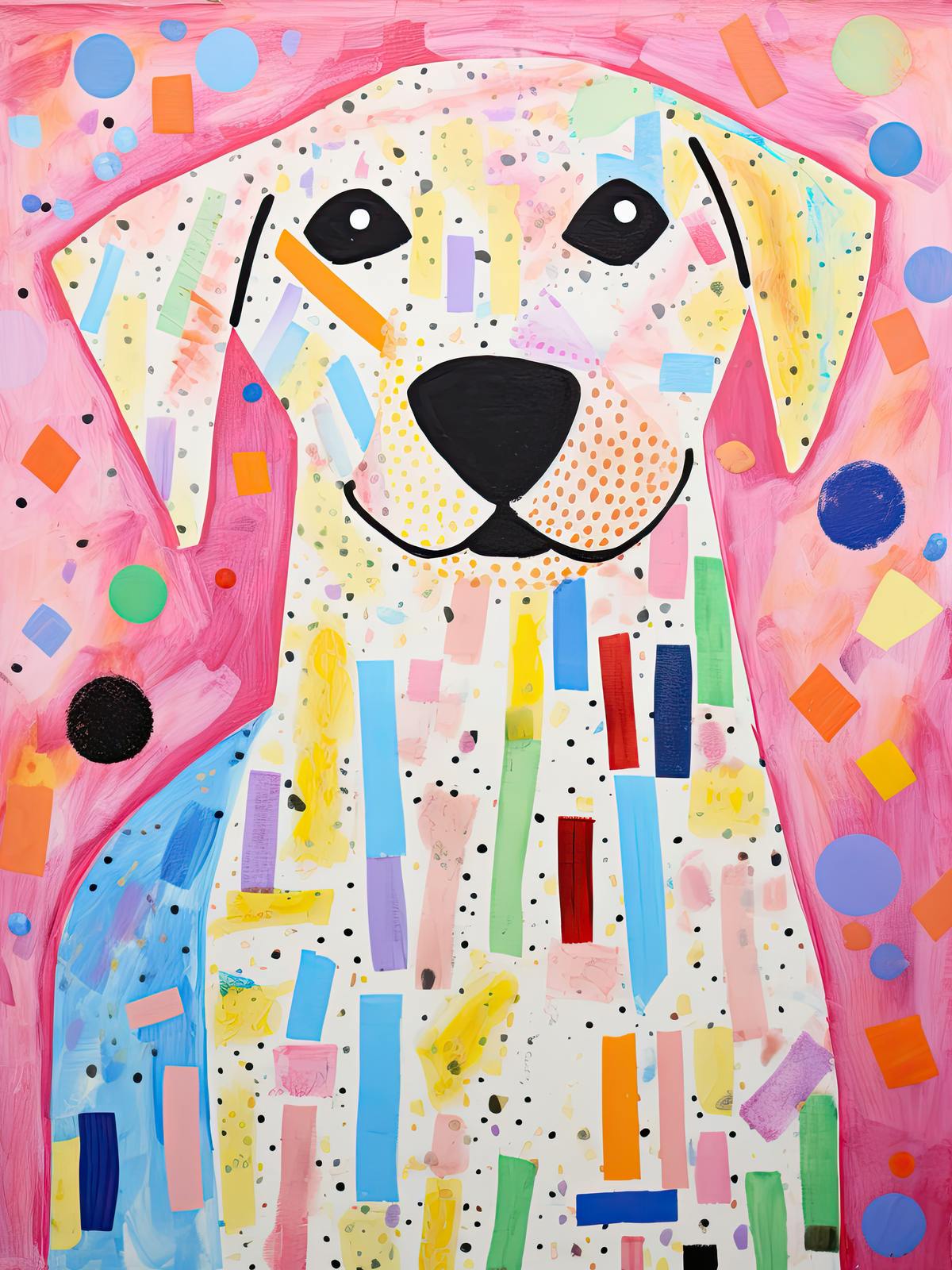 Poster - Färgglad Hunddesign