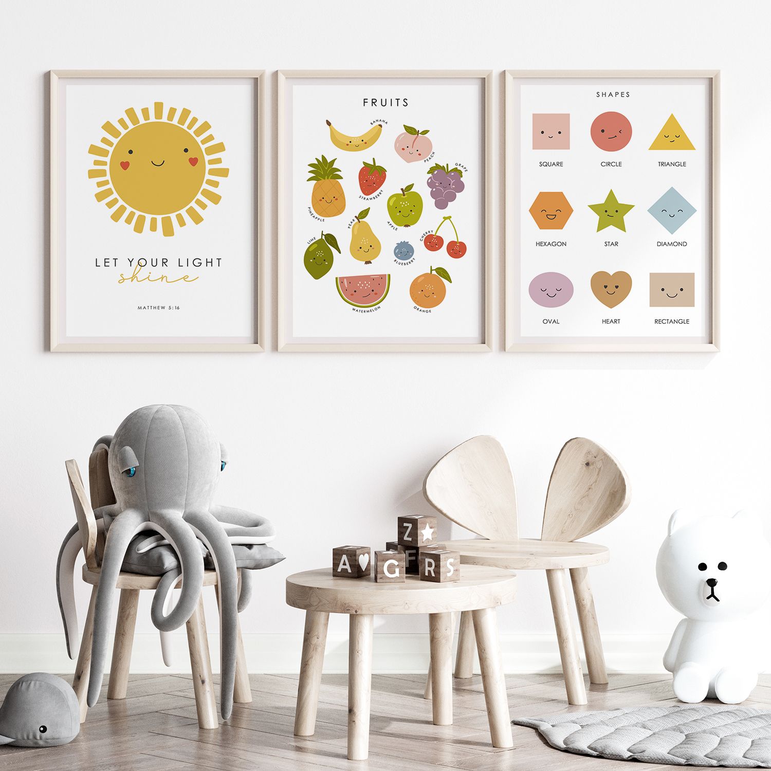Poster - Låt ditt ljus lysa set om 3