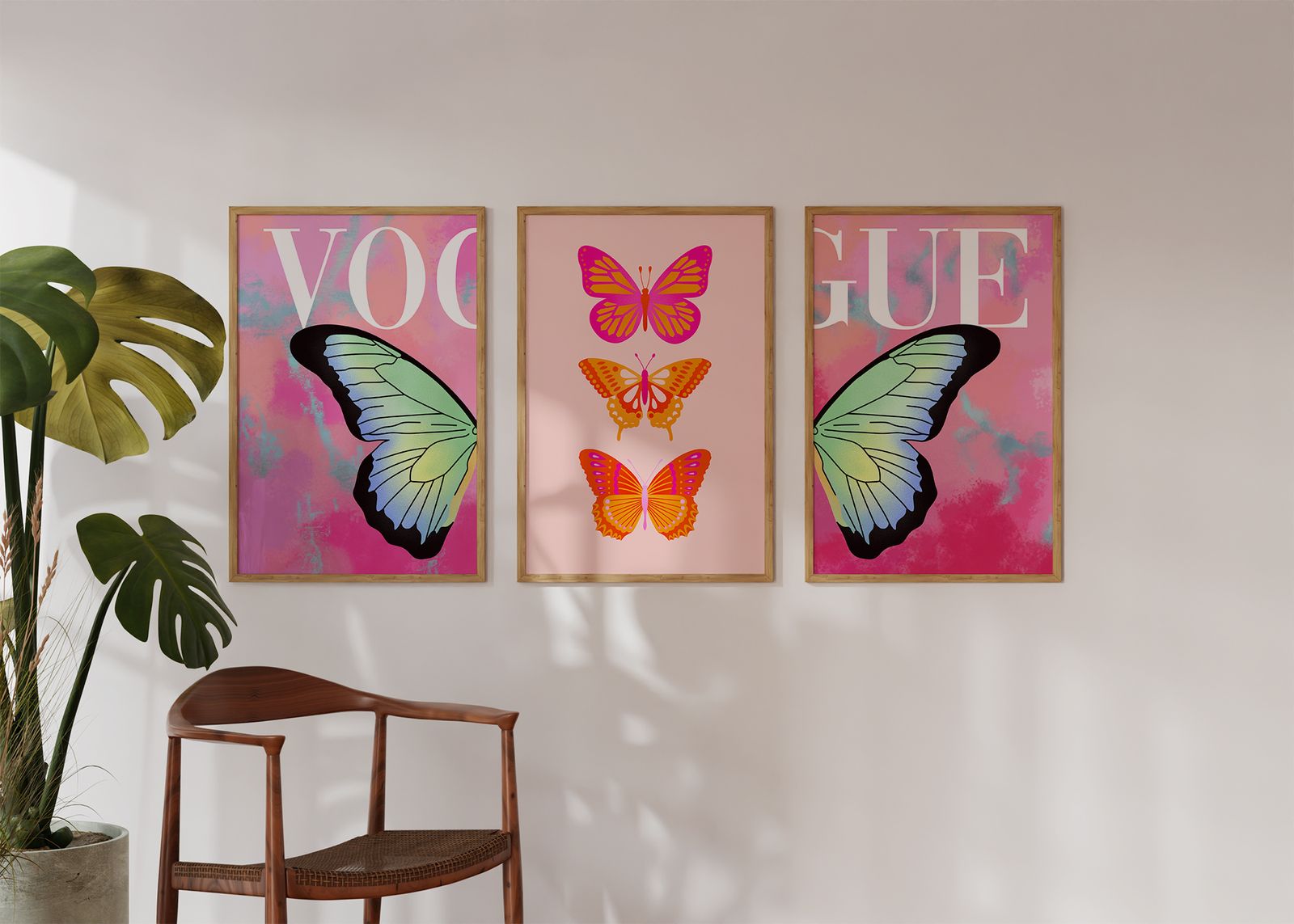 Poster - Färgglad Fjärilsset / Set av 3