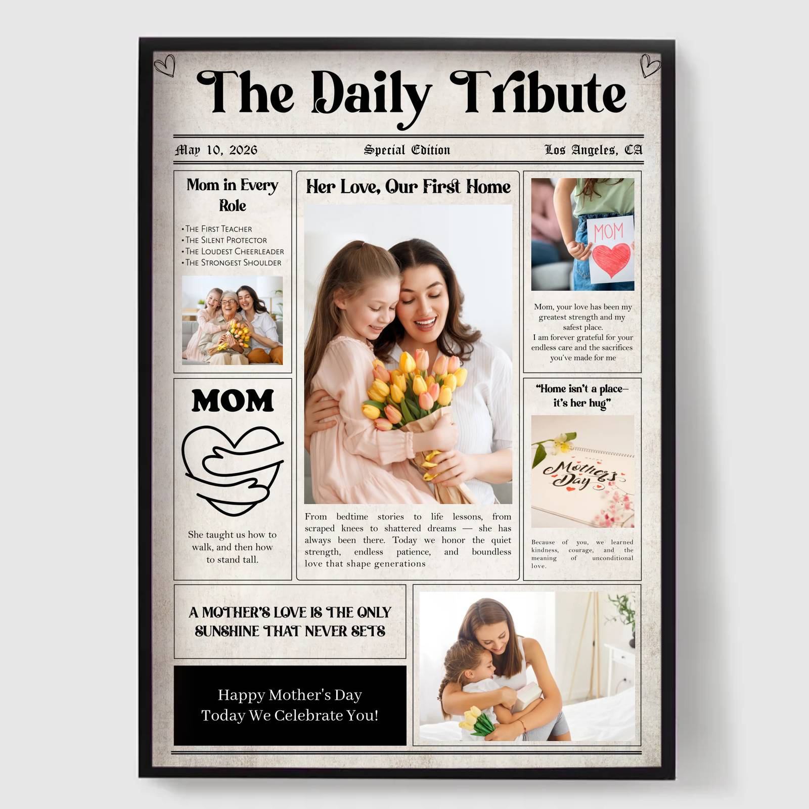 Personlig Poster - Mors Dag Tidning