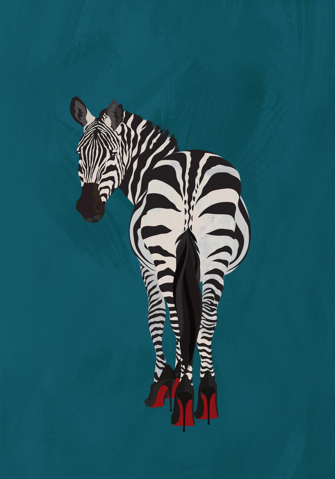 Poster - Zebra i Klackar