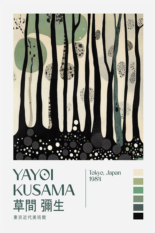 Affisch - Inspirerad av Yayoi Kusama