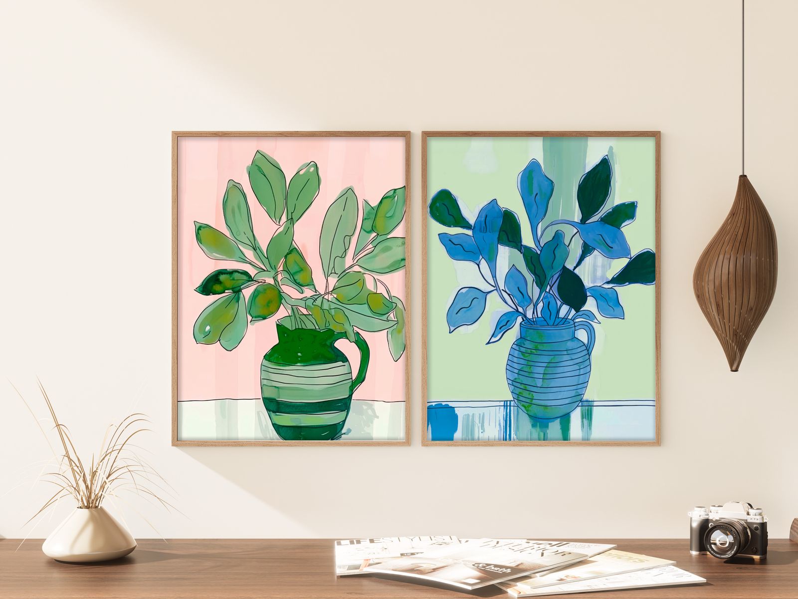 Poster - Botanisk Konst Set om 2