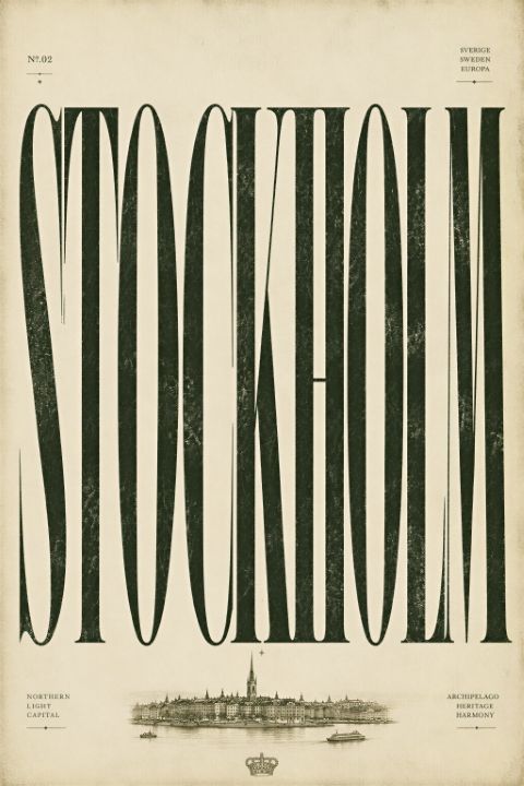 Poster - Stockholm stadsvy