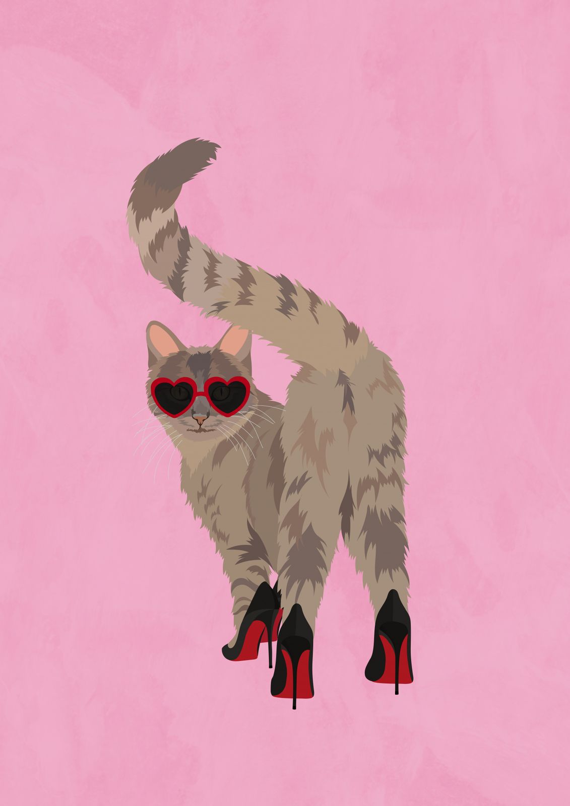 Poster - Katt med solglasögon