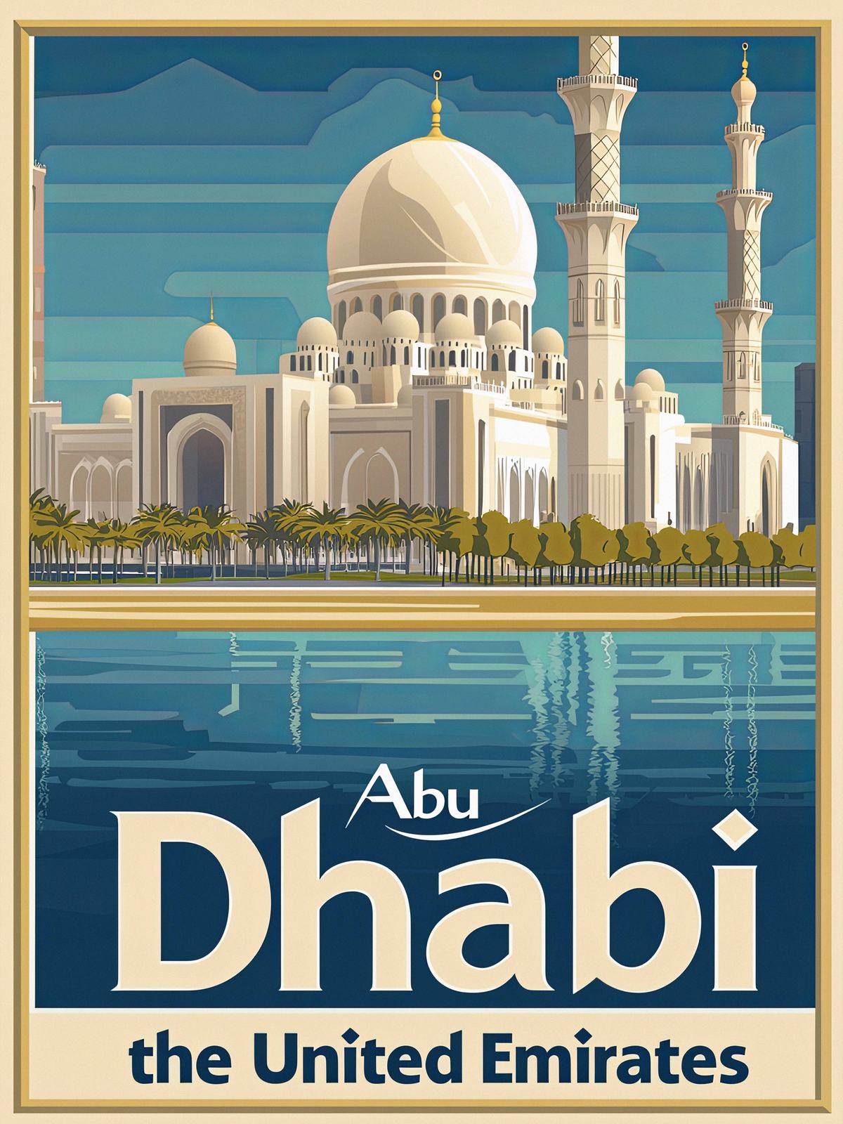 Affisch - Abu Dhabi Förenade Arabemiraten