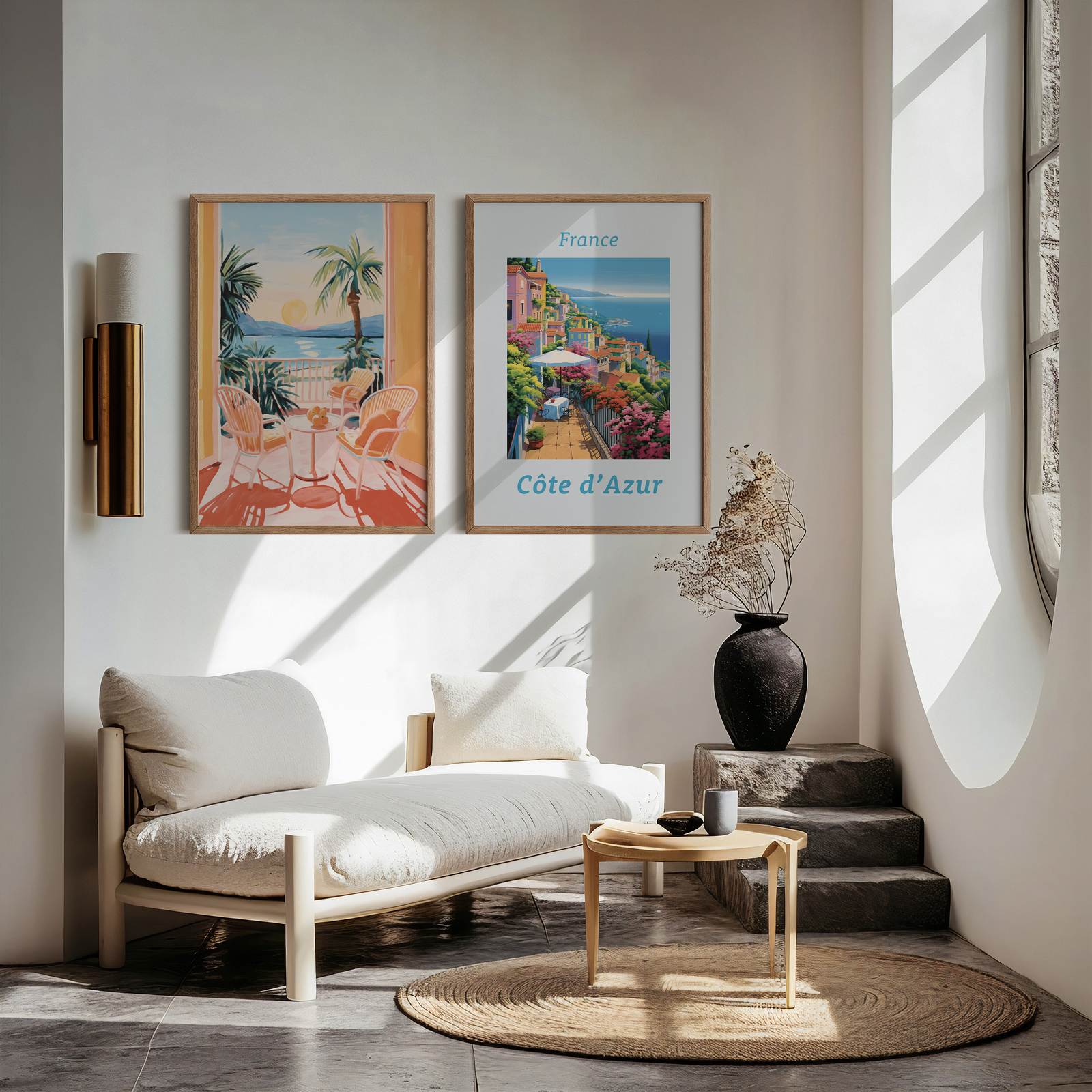 Poster - Côte d'Azur och Sunset View / Set om 2