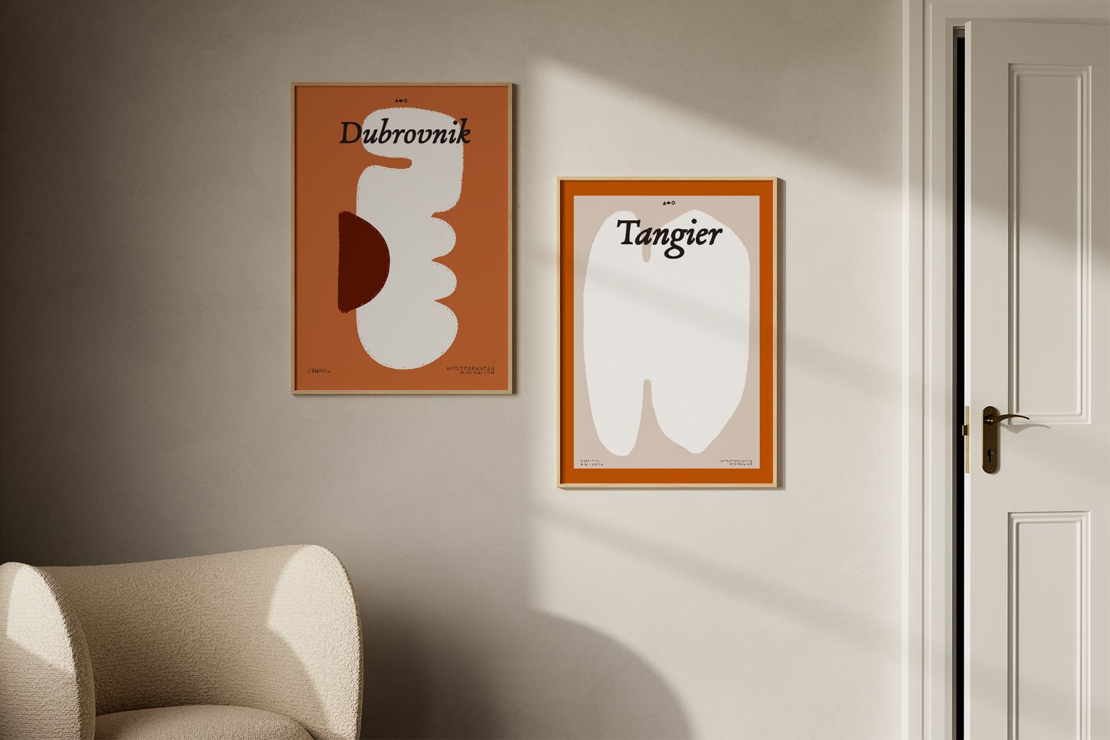 Poster - Dubrovnik och Tangier / Set om 2