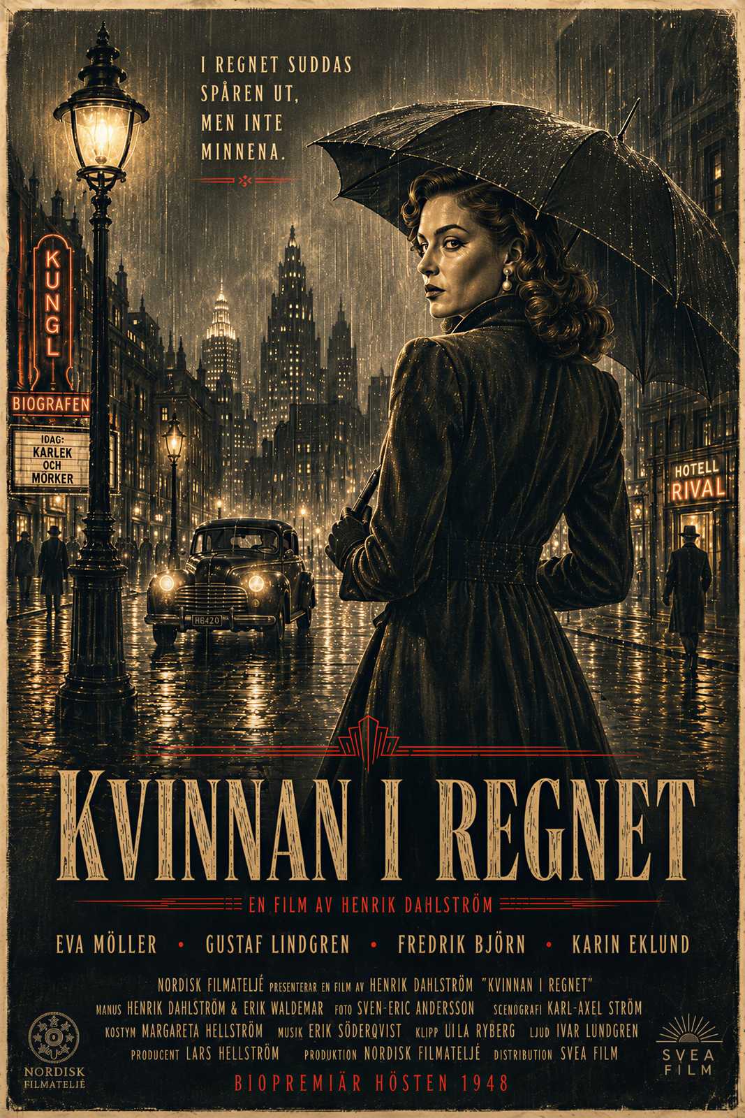 Poster - Kvinnan I Regnet