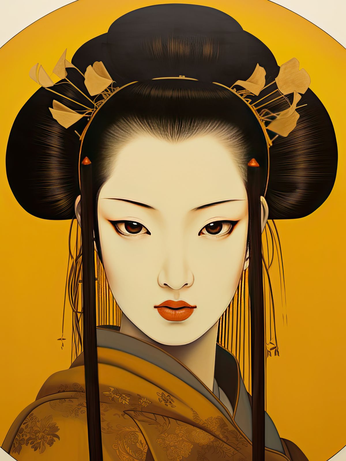 Poster - Geisha Porträtt