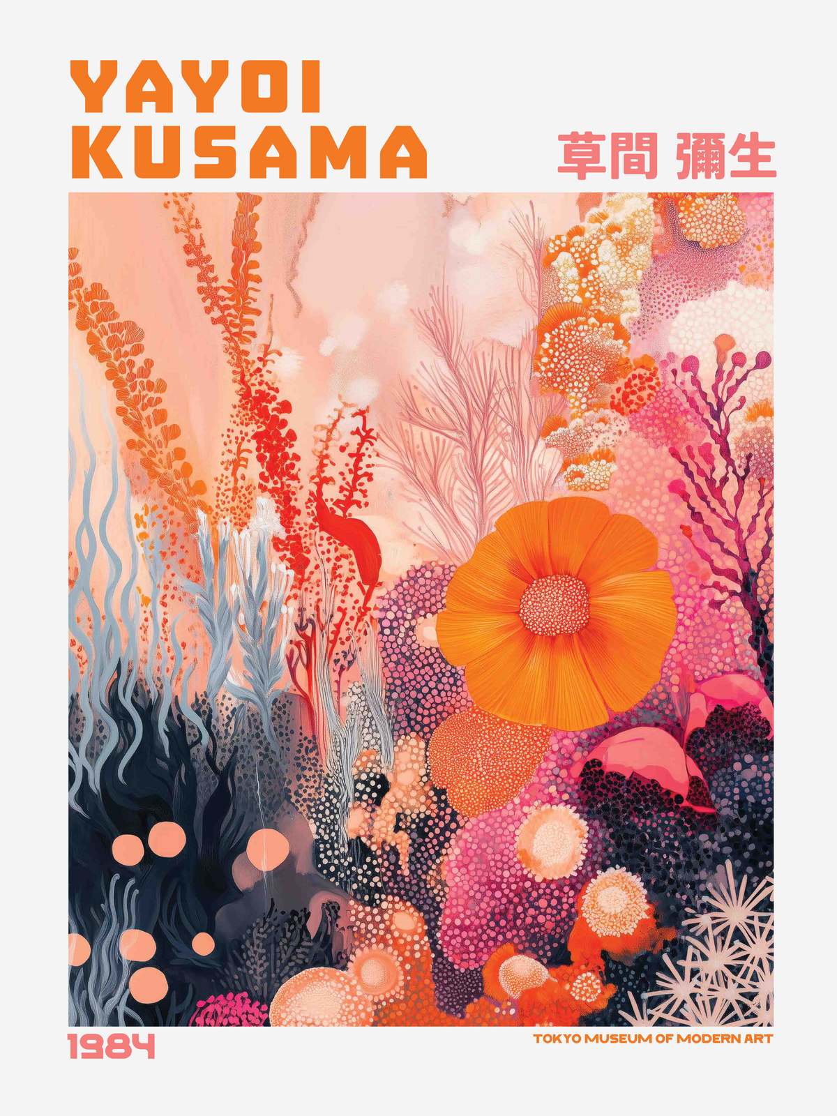 Poster - Yayoi Kusama Blomkonst