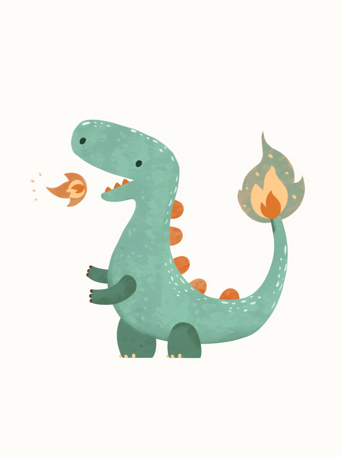Poster - Söt Dinosaurie Illustration