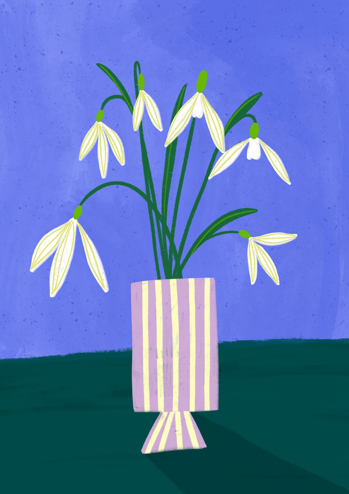 Poster - Blomvasillustration