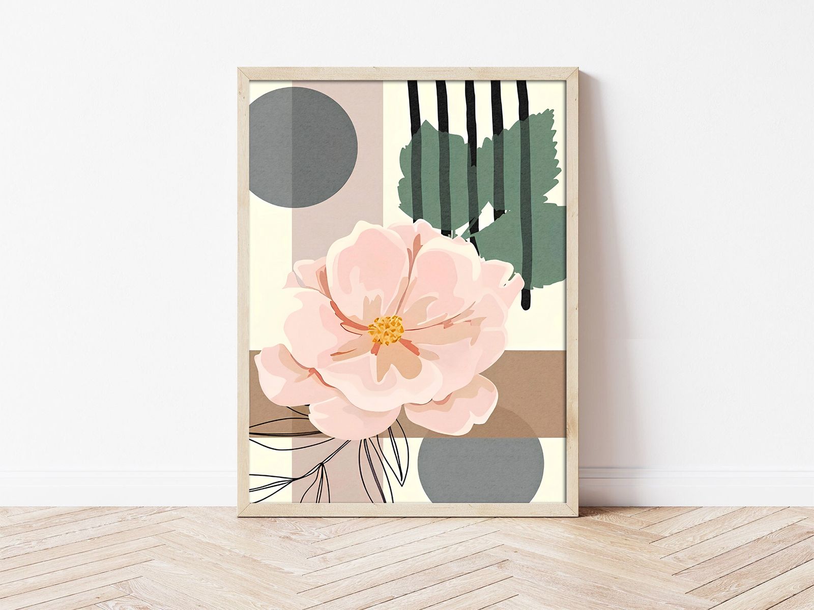 Abstrakt Blomster Poster