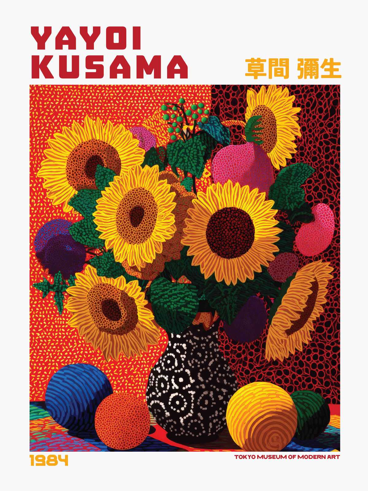 Poster - Yayoi Kusama Solrosor