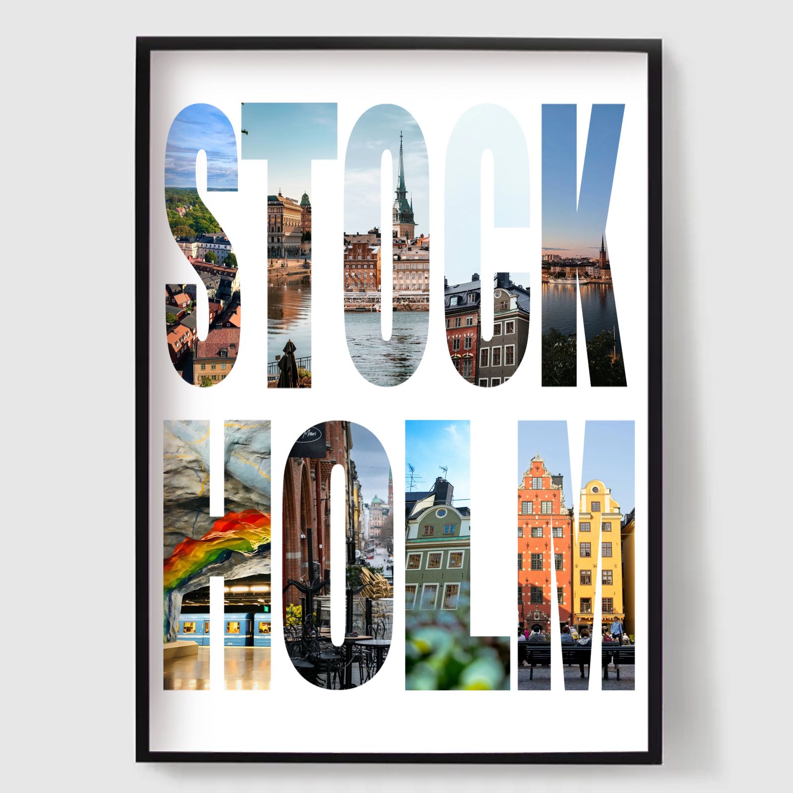 Personlig Poster - Destinationsnamn Fotouppladdning - Stockholm