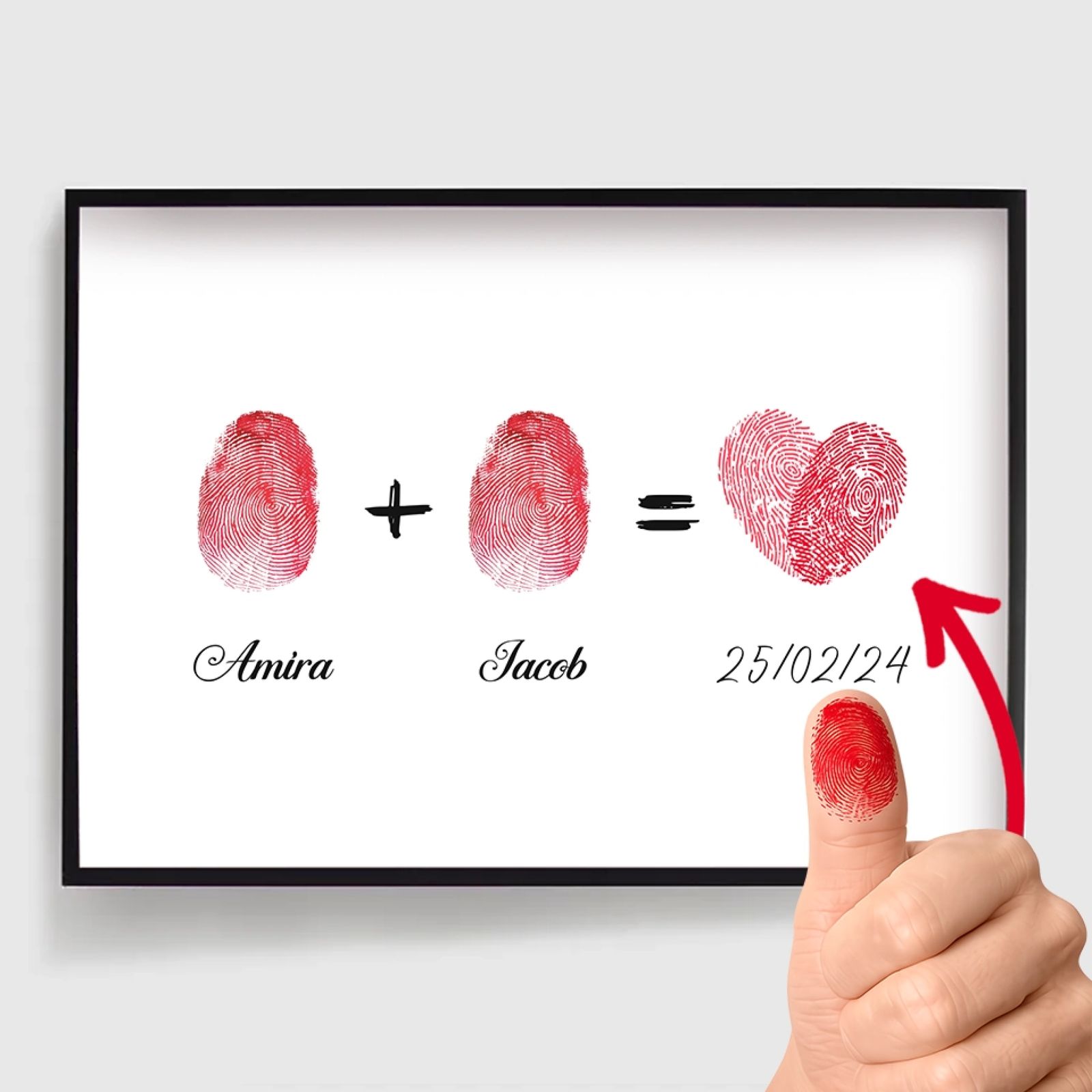 Personlig Poster - Par Fingeravtryck Poster