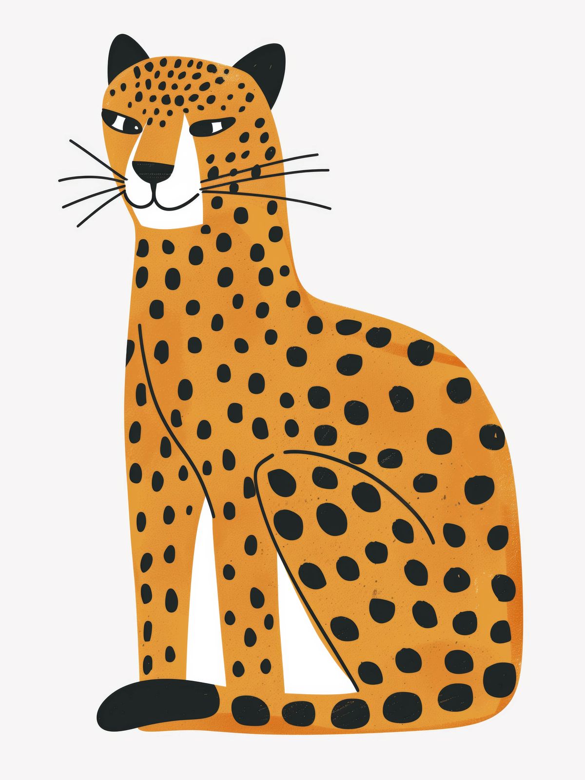 Poster - Lekfull Gepardillustration