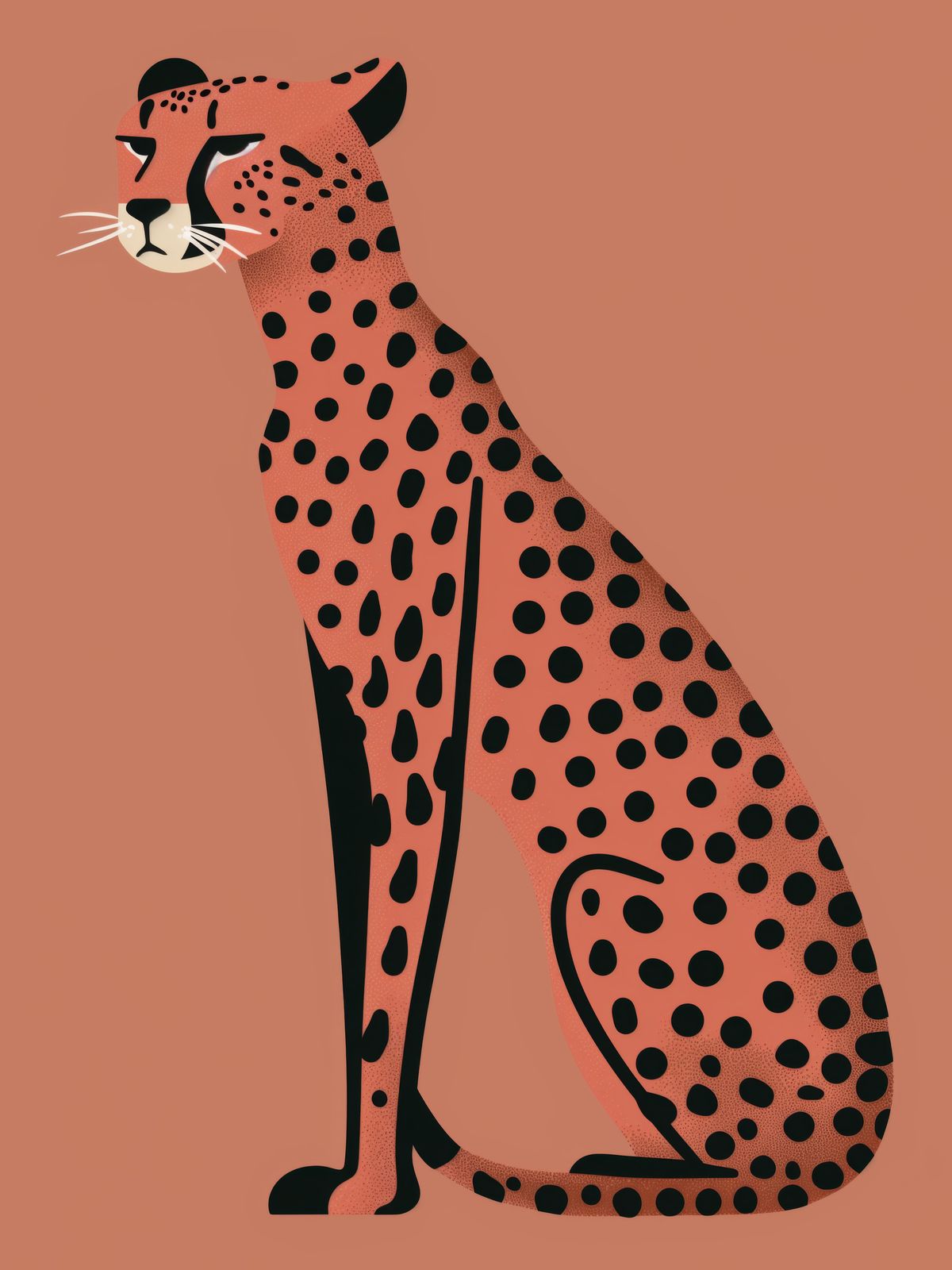 Poster - Gepardillustration