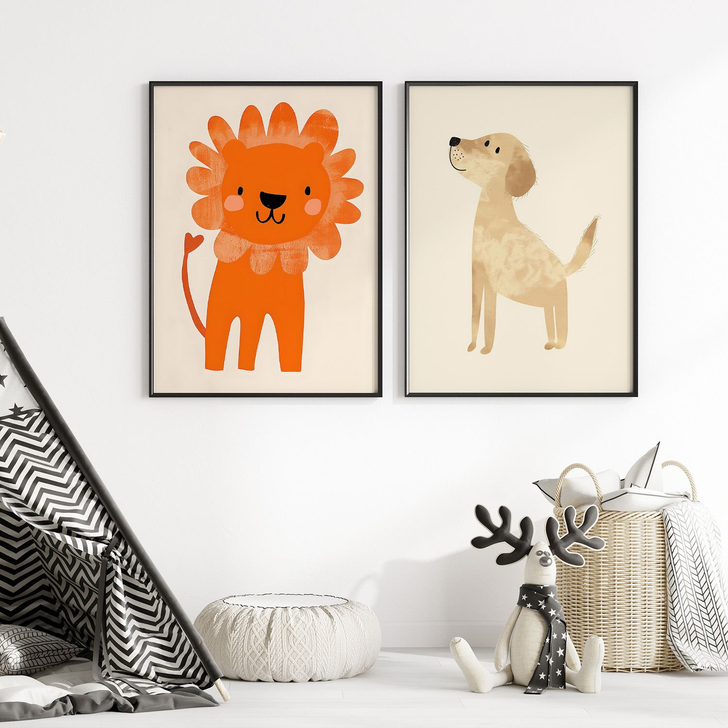 Poster - Lekfulla Husdjur / Set of 2