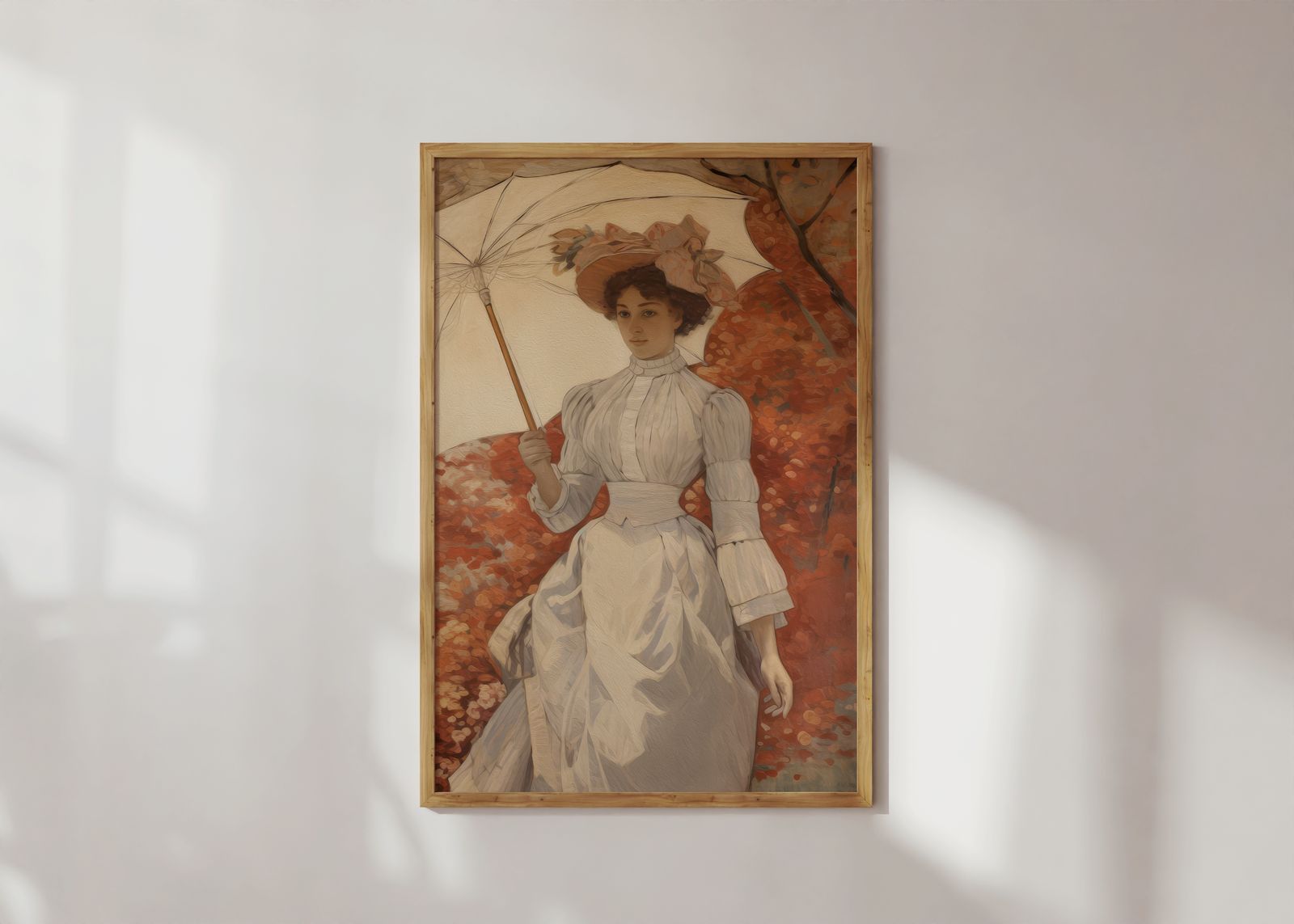 Poster - Kvinna med parasoll