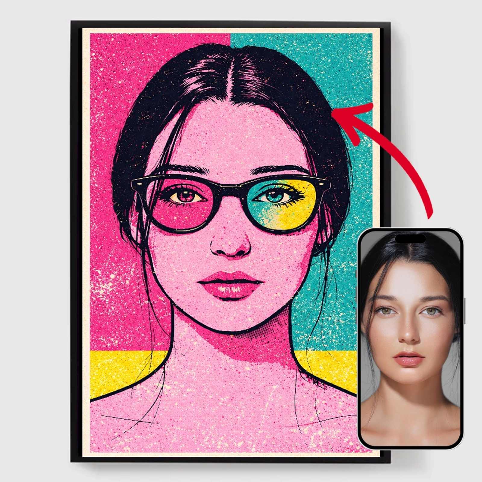 Personlig Poster - Warhol-stil Porträtt - AI Poster