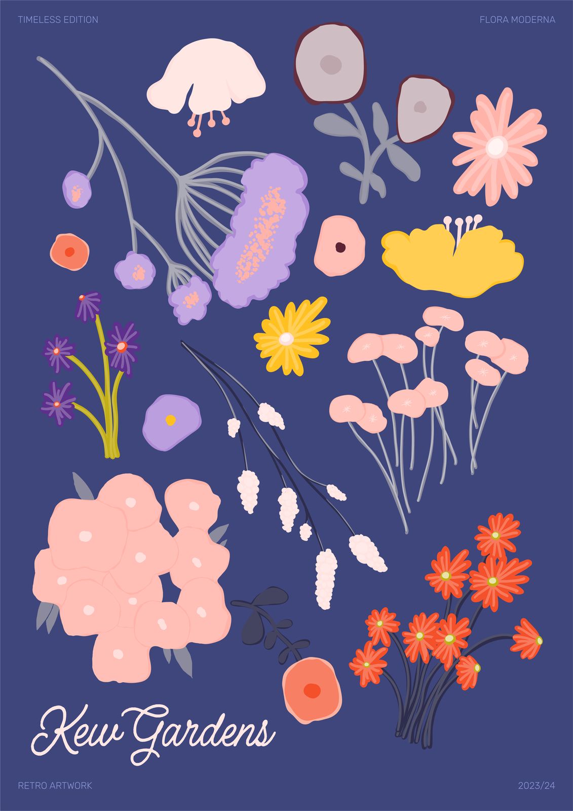 Poster - Kew Gardens Blommig