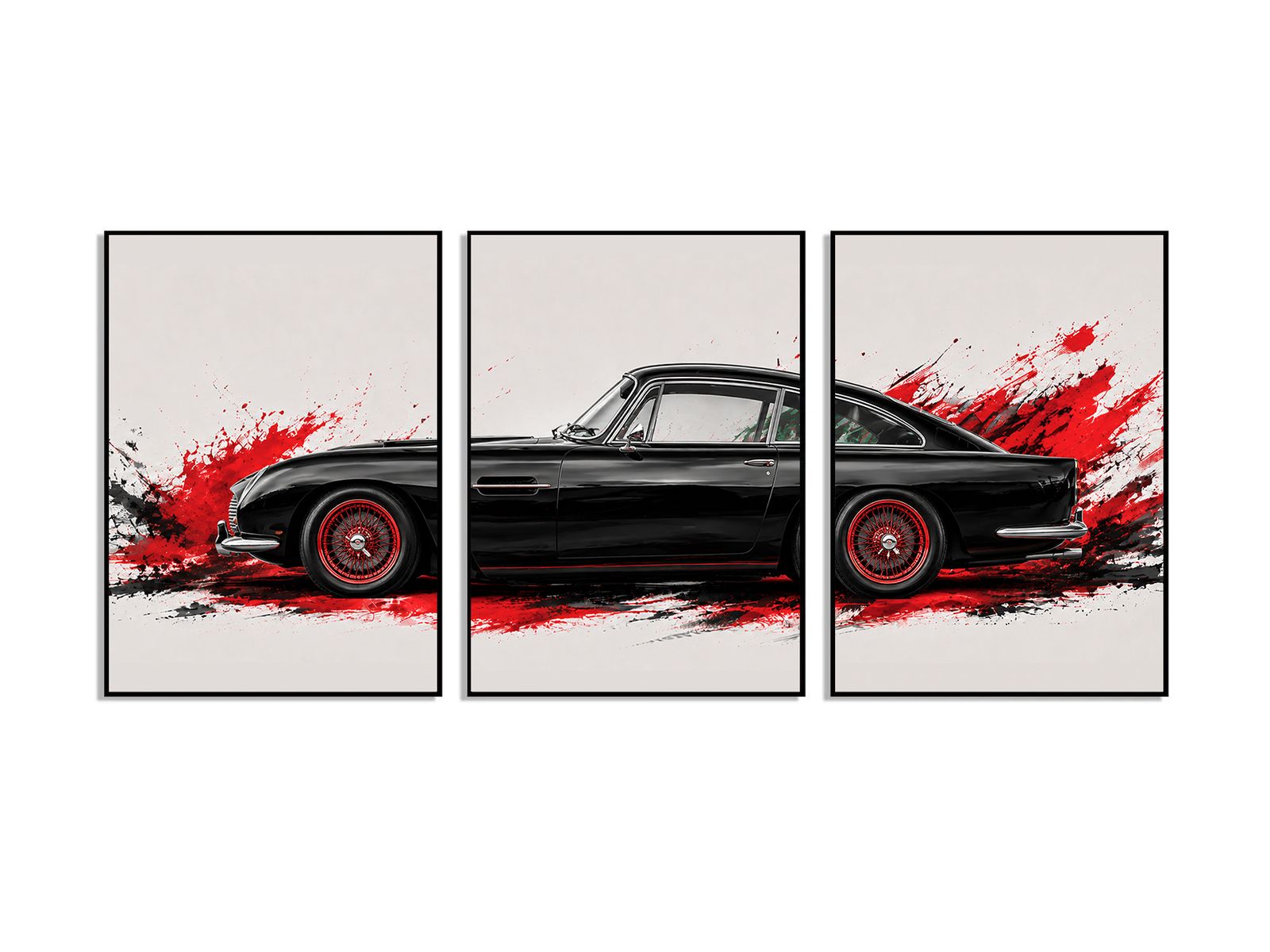 Poster - Klassisk Bilkonst - Set av 3