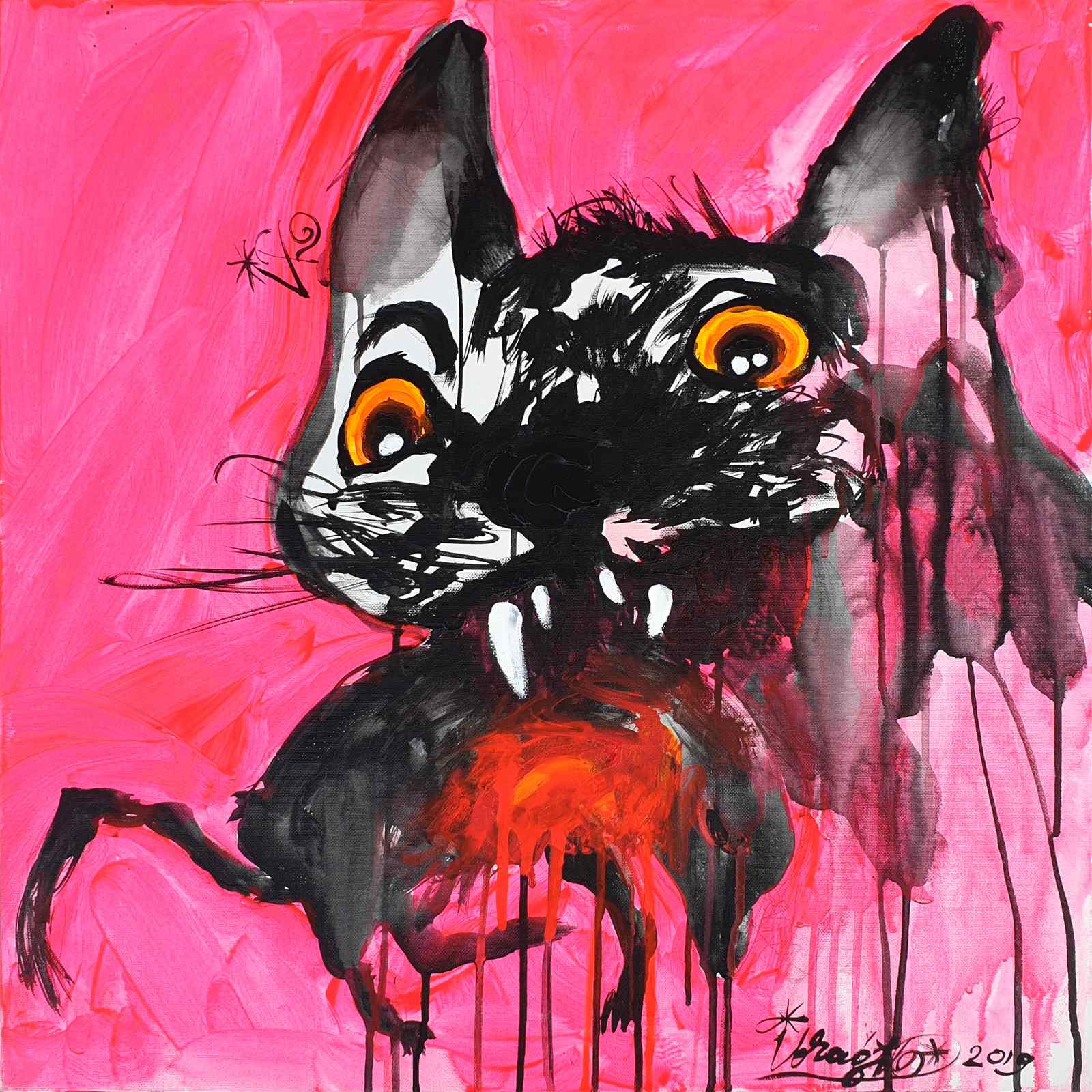 Poster - Abstrakt Kattkonst