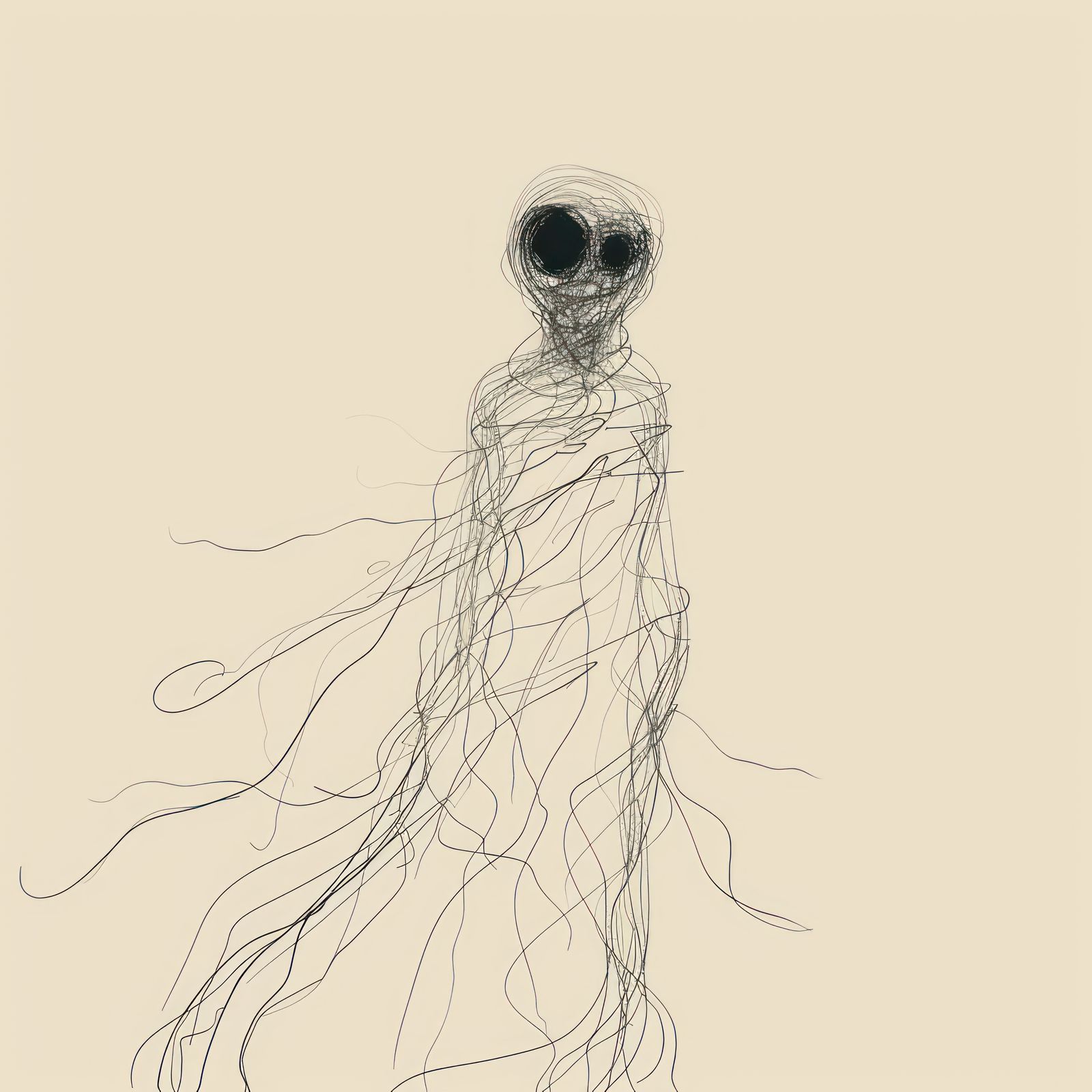 Poster - Abstrakt Spöklik Figur
