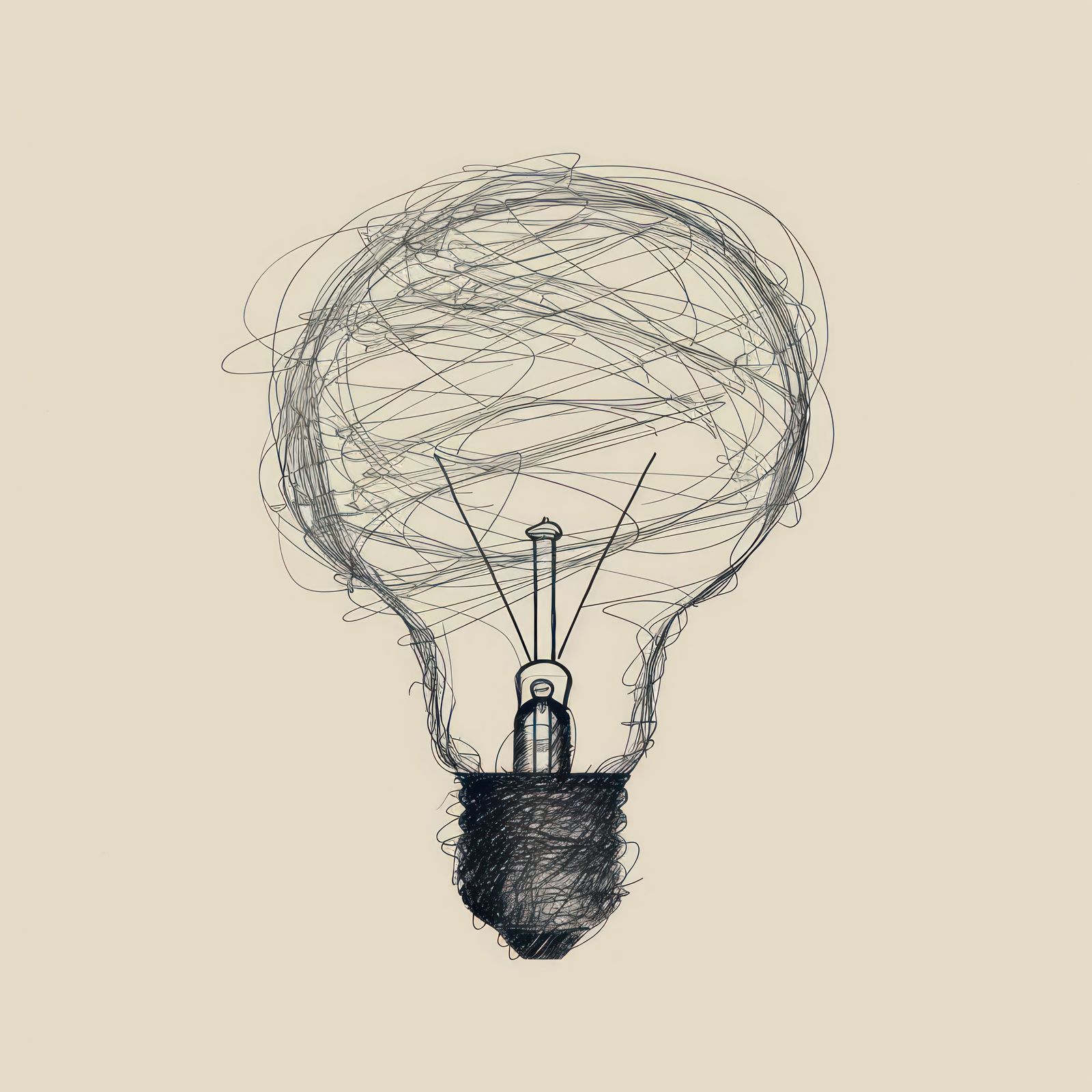 Poster - Glödlampa Skiss
