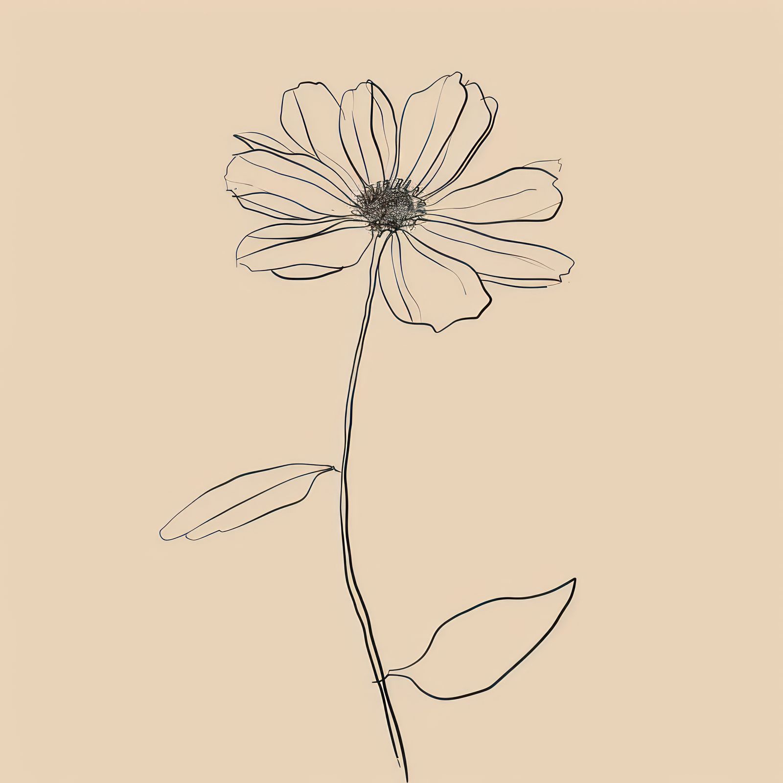 Poster - Elegant Line Flower