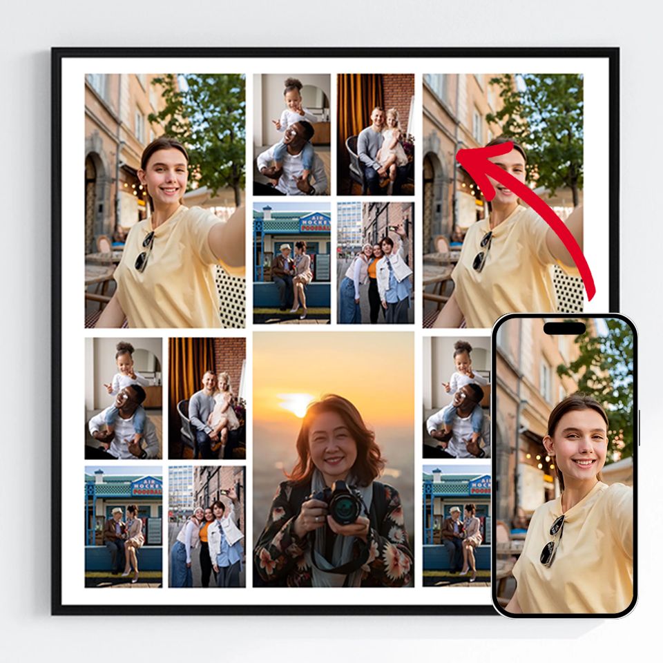 Personliga Posters - Ladda upp dina egna bilder - 15 Foton Kvadrat