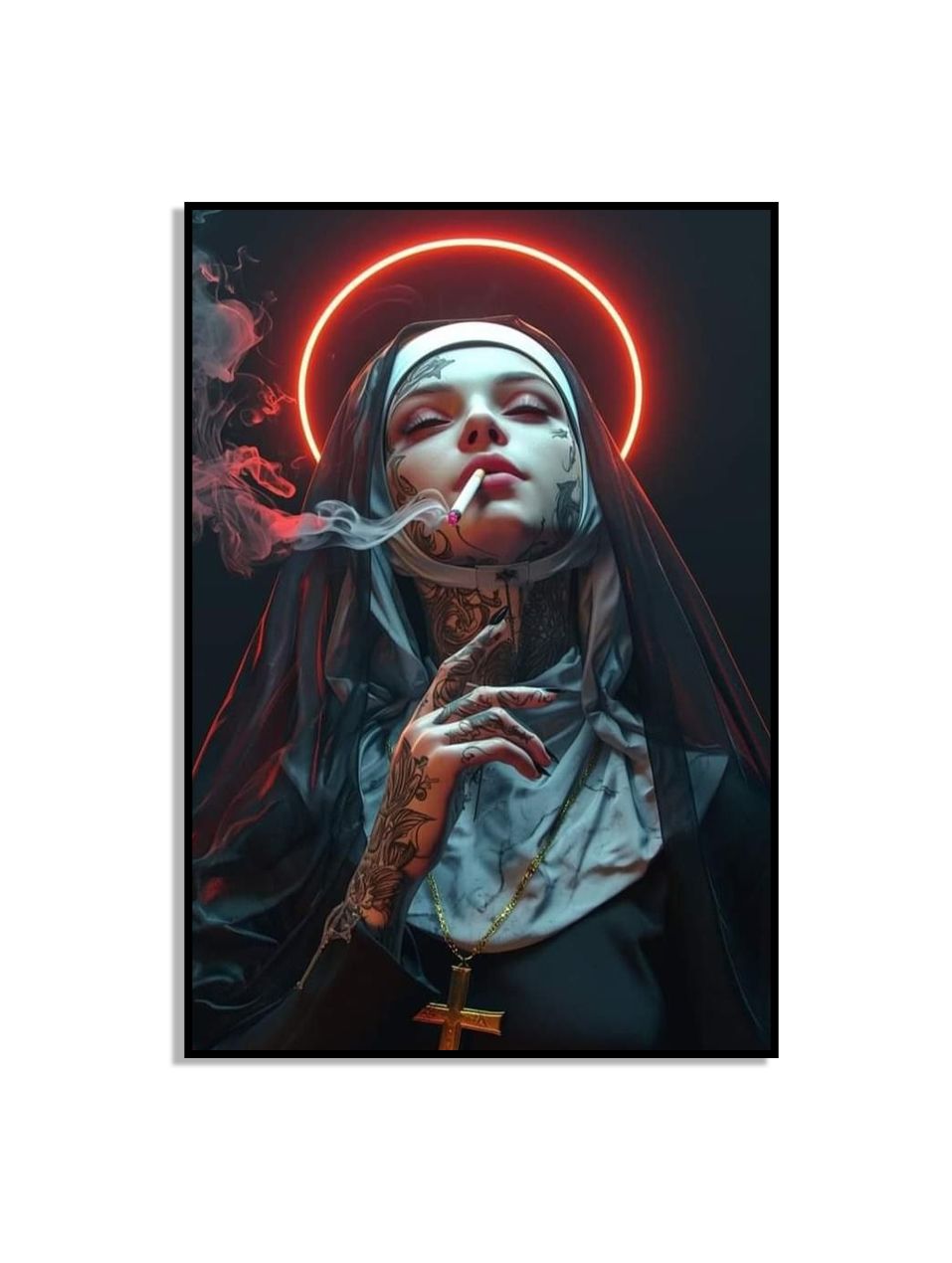 Rökande Nunna Konst Väggposter