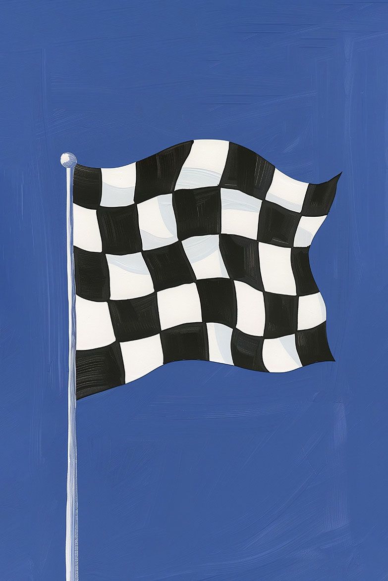Schackmönstrad Flagga - Poster