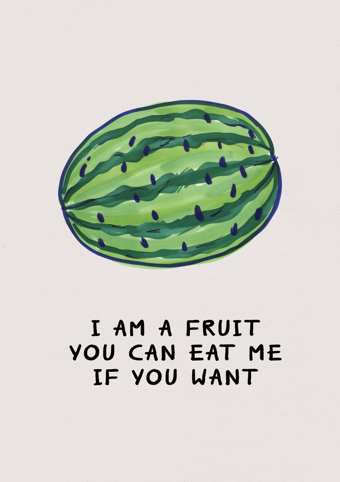 Poster - Nyckfull Vattenmelon