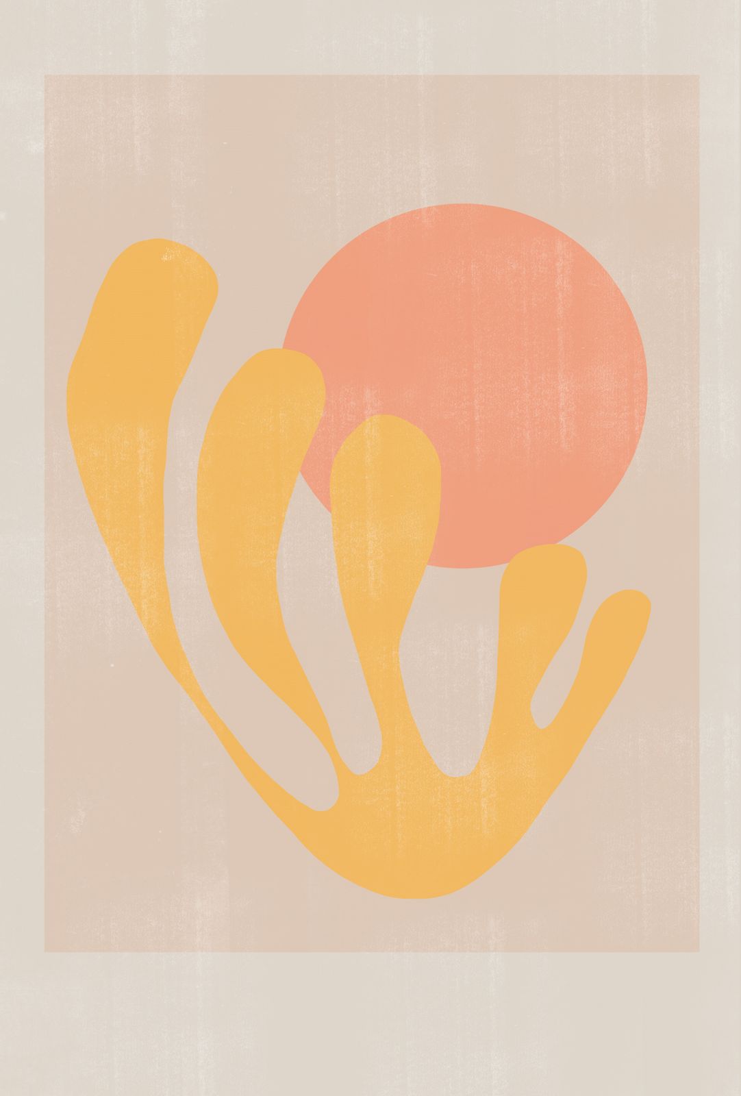 Poster - Abstrakt Sol och Former