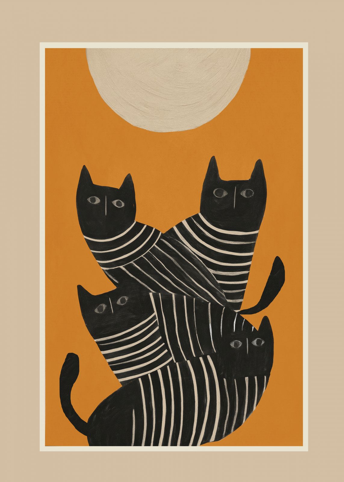 Poster - Svart Katter Design
