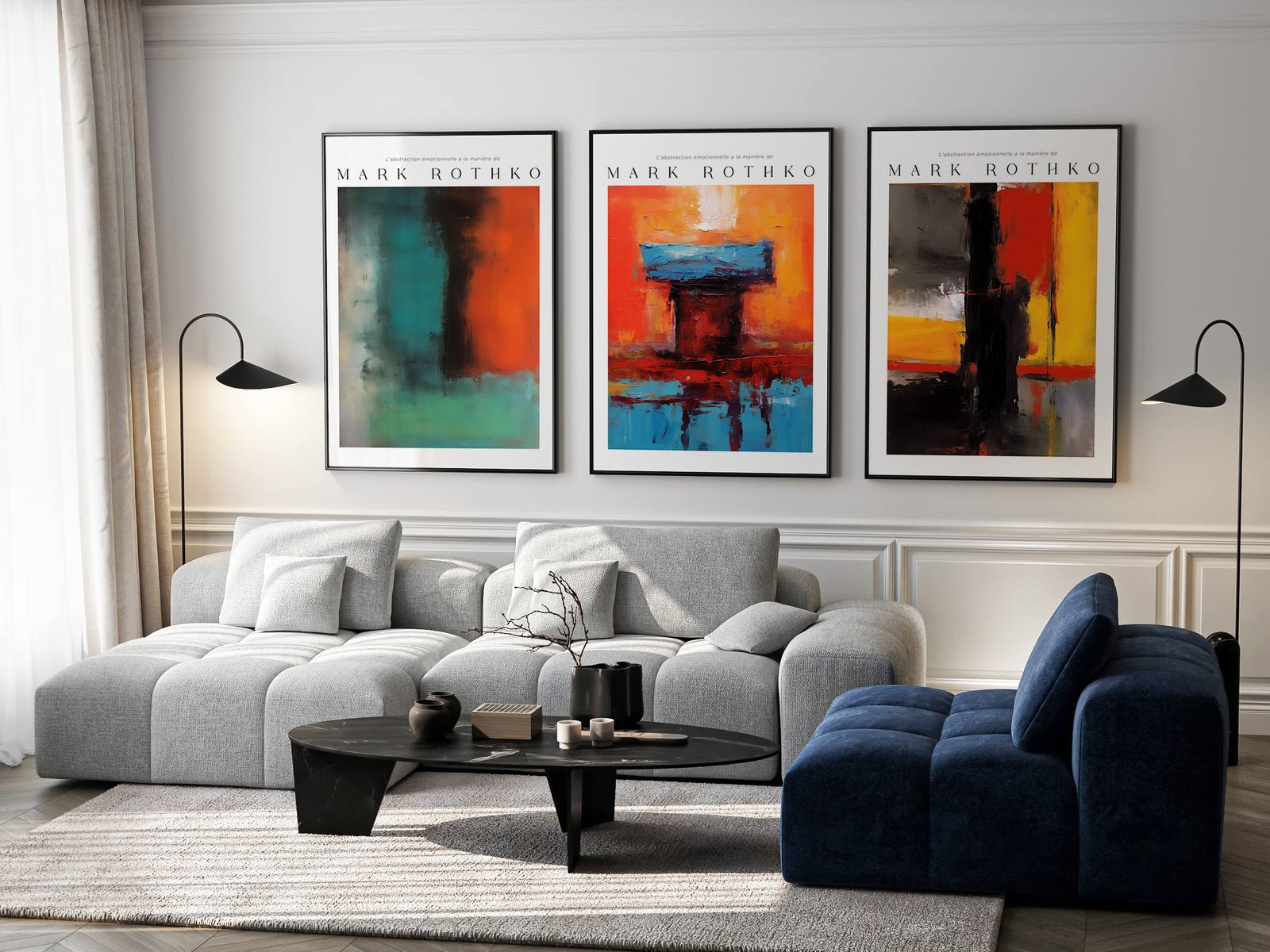 Poster - Mark Rothko Abstrakt Set om 3