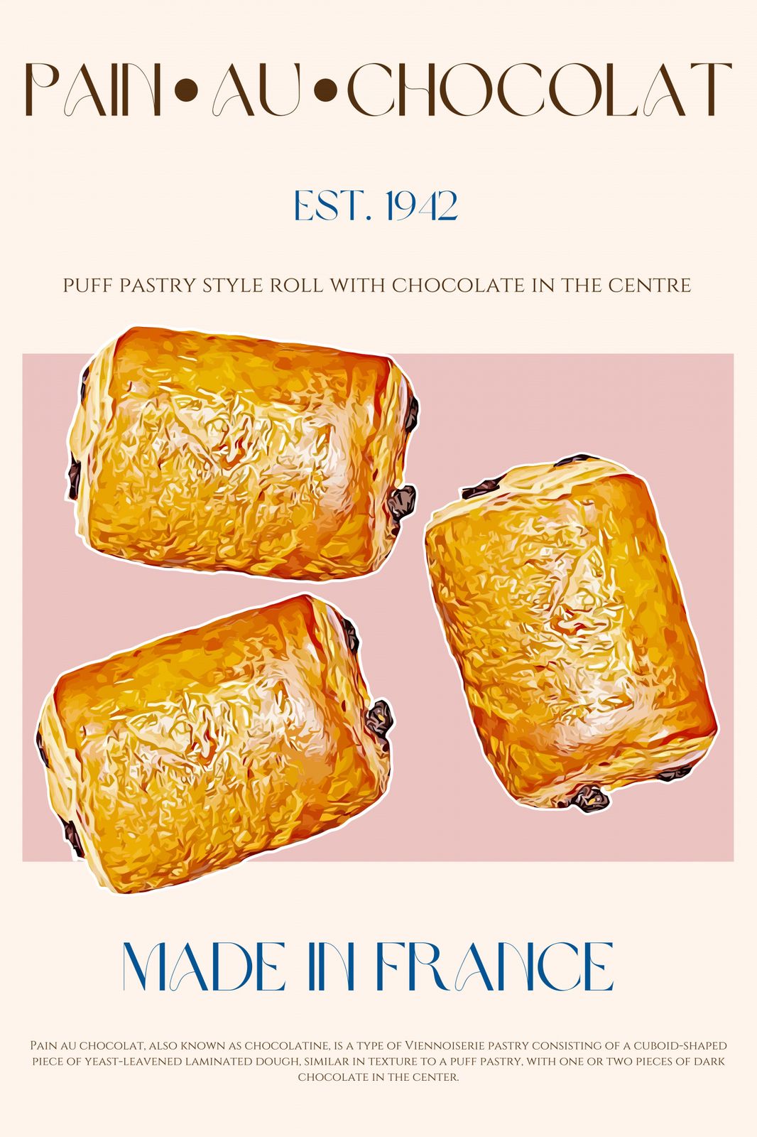 Poster - Pain au Chocolat