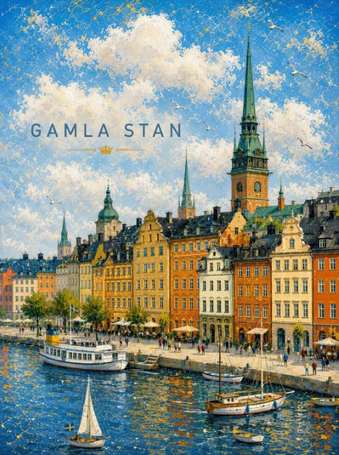 Poster - Gamla Stan Vattenfront