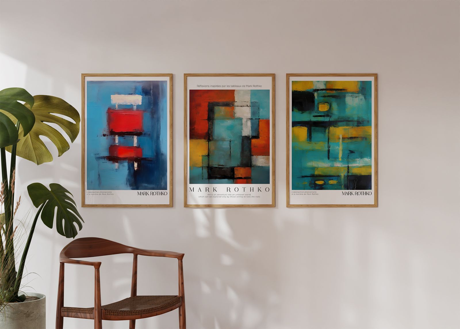 Poster - Inspirerad av Mark Rothko / Set av 3