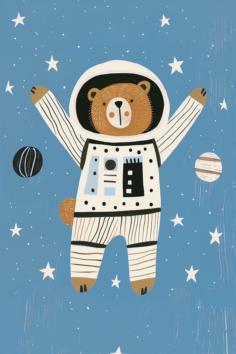 Poster - Astronautbjörn