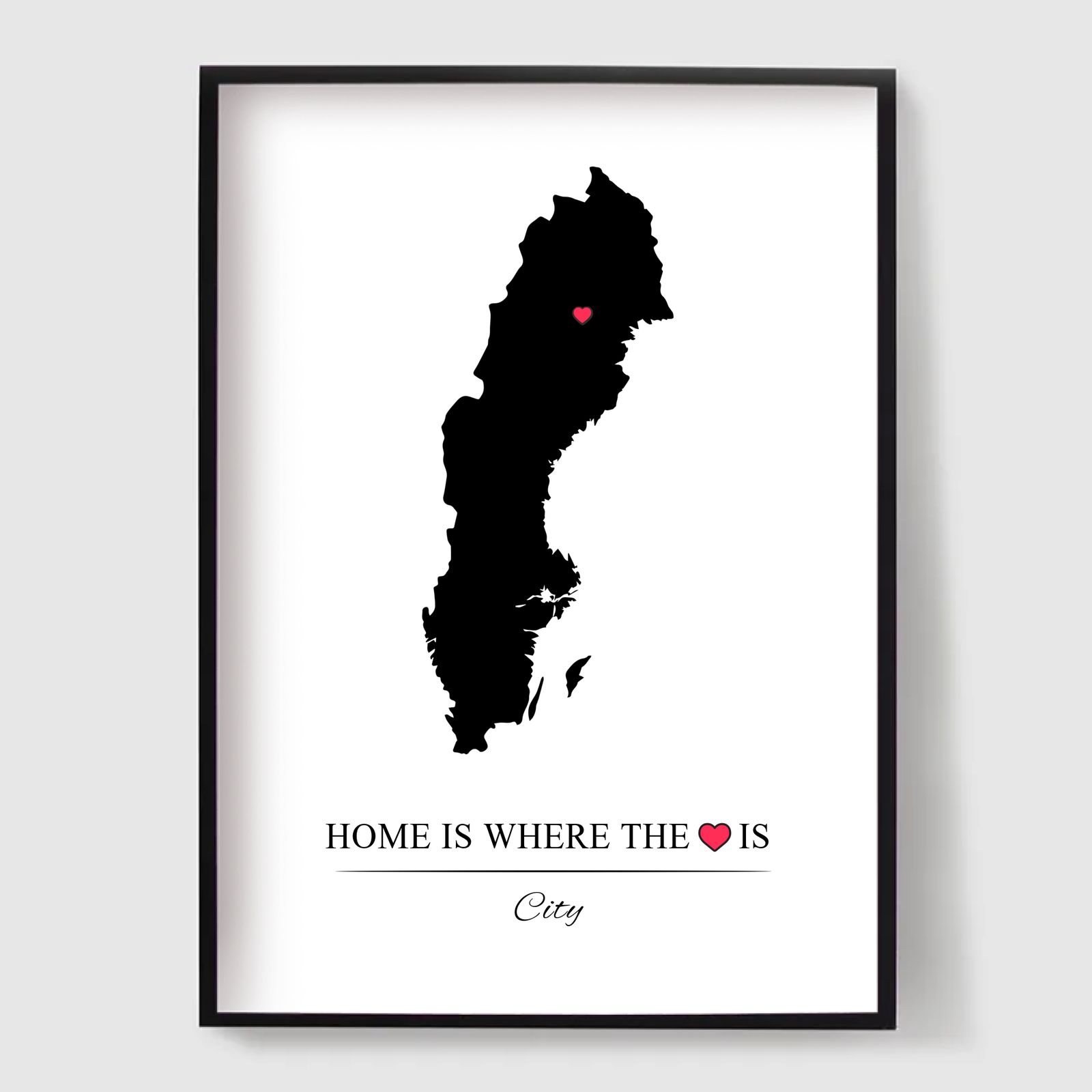 Personlig Poster - Hemmet är Där Hjärtat är